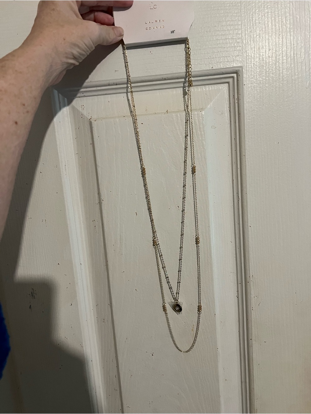 LC Lauren Conrad Gold Layered Necklace with Charm